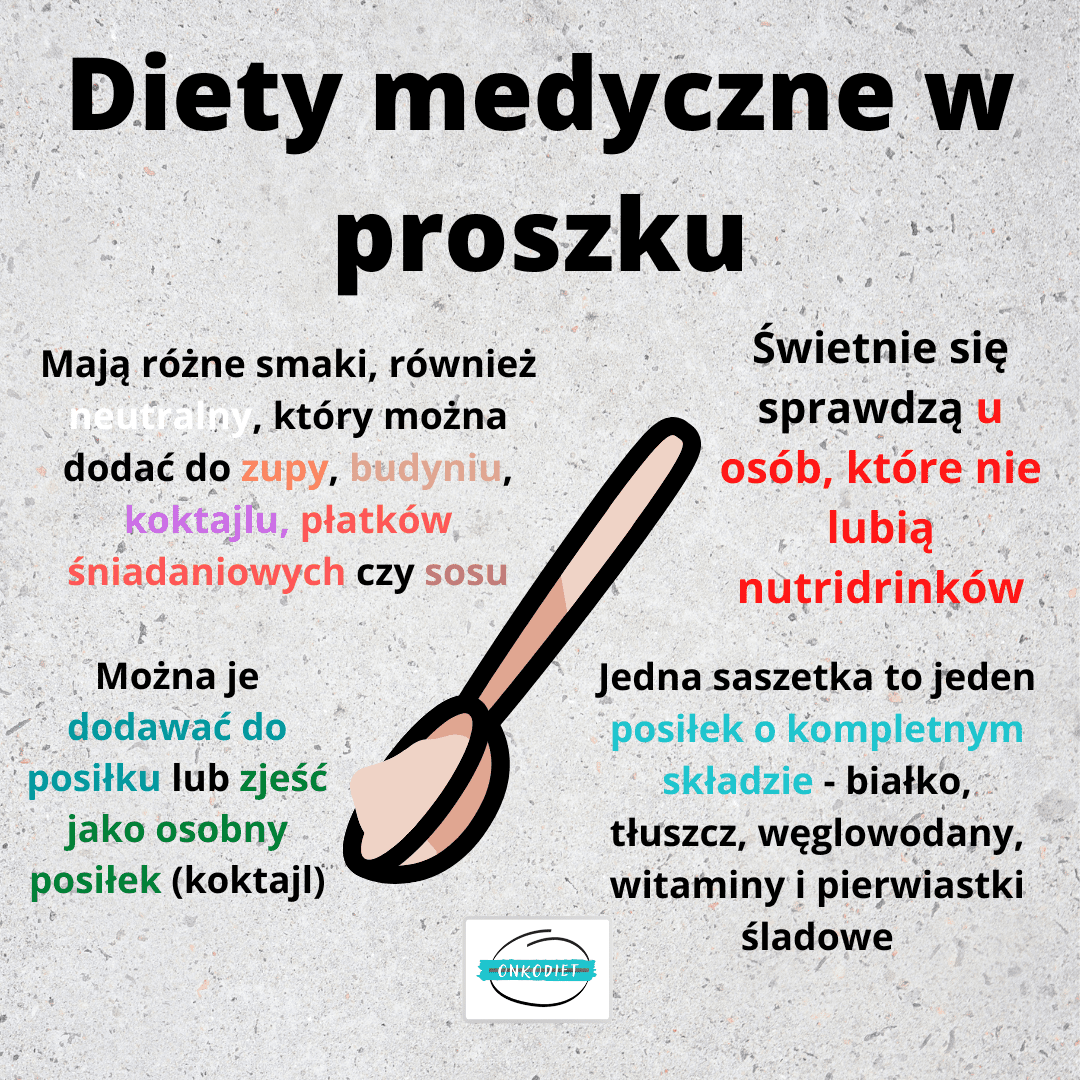 Diety medyczne w proszku - niedożywienie onkologiczne